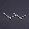 SHEGRACE Simple Design Rhodium Plated 925 Sterling Silver Ear Studs JE344A-3