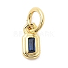 Brass Cubic Zirconia Charms KK-G554-02D-02-1