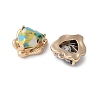 Brass Glass Charms KK-D355-01G-2
