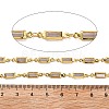 Brass Glass Rectangle Link Chains CHC-R001-01G-02-2
