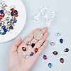Pointed Back Glass Rhinestone Cabochons RGLA-OC0001-10-4
