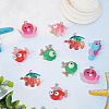 SUNNYCLUE 32Pcs 8 Styles Ocean Theme Opaque Resin Pendants RESI-SC0002-37-4