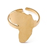 Map of Africa Cuff Ring RJEW-B035-05G-2