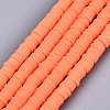 Handmade Polymer Clay Beads Strands CLAY-R089-6mm-124-1