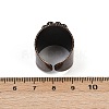 Brass with Natural Labradorite Cuff Rings RJEW-Z112-02R-02-5