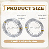 2 Rolls 2 Styles Round Aluminum Wire AW-LP0001-06E-03-2
