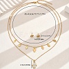 Elegant Vintage Stainless Steel Rhinestone Hamsa Hand Stud Earrings & Double-layer Necklace Sets for Women QF7163-4