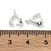 Brass Micro Pave Cubic Zirconia Ice Pick and Pinch Bails KK-G557-44S-3