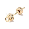 Brass Micro Pave Clear Cubic Zirconia Connector Charms KK-K361-01G-3