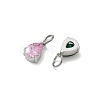 304 Stainless Steel Pave Cubic Zirconia Charms CU-CBABCF3-03P-2