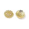 Brass Clear Cubic Zirconia Bead Caps KK-A236-15C-G-1