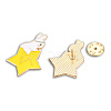 Star with Rabbit Shape Enamel Pin JEWB-N007-200-3
