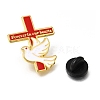 Forever in Our Hearts Cross & Dove Enamel Pins AL-CBA78D1-01G-2