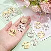 12Pcs 2 Colors 201 Stainless Steel Pendants STAS-DC0011-01-3