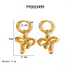 Elegant 304 Stainless Steel Bowknot Hoop Earrings CR5364-7-2
