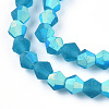 Imitate Austrian Crystal Bicone Frosted Glass Beads Strands GLAA-F029-TM3mm-A01-3