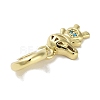 Rack Plating Brass Pave Cubic Zirconia European Dangle Charms X-KK-R163-08A-G-2