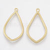 Smooth Surface Alloy Open Back Bezel Pendants X-PALLOY-S117-127-1