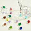 100Pcs Dyed Natural White Jade Round Charms FIND-FH0010-69-4