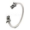 Viking 304 Stainless Steel Open Cuff Bangles for Men BJEW-U001-06B-AS-2