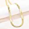 6MM 201 Stainless Steel Flat Snake Chain Necklaces for Women Men NJEW-Z089-01GP-3