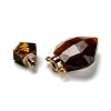 Natural Tiger Eye Perfume Bottle Pendants G-D058-11G-05-3