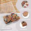  16Pcs 8 Colors Transparent Resin & Walnut Wood Pendants RESI-TA0002-16-5