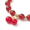Natural Gemstone Round Beads Beaded Bracelets BJEW-JB09051-5