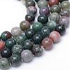 Round Natural Indian Agate Bead Strands G-R345-6mm-08-1