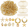Ocean Theme DIY Wine Glass Charms Making Kits DIY-BM0001-15-1