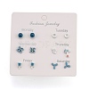 Porcelain Stud Earrings EJEW-P186-D01-2