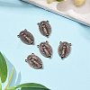 Holy Oval Carved Virgin Mary Tibetan Style Alloy Chandelier Component Links TIBEP-LF0961YKG-R-FF-4