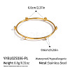Chic 304 Stainless Steel Pave Pearl Bangles for Women LS-HT2221-1-2