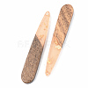 Transparent Resin & Walnut Wood Pendants RESI-S389-039A-B-3
