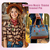 16Pcs 8 Styles Western Music Theme Enamel Pin JEWB-TA0001-29-8