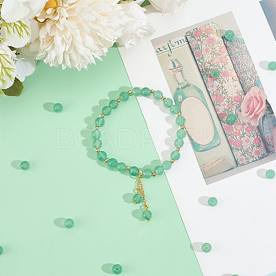 Natural Green Aventurine Beads Strands G-OC0001-64-6mm-1