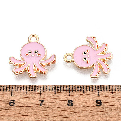 Marine Animals Alloy Enamel Pendants ENAM-T022-34A-1