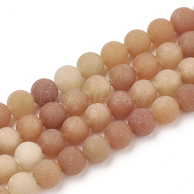 Natural Red Aventurine Beads Strands G-T106-268-1