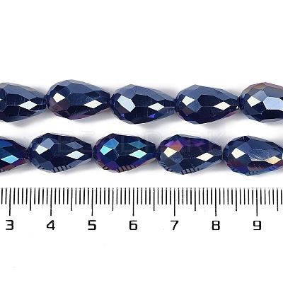 Opaque Solid Color Electroplate Glass Beads Strands LS-EGLA-N013-P6mm-B03-1