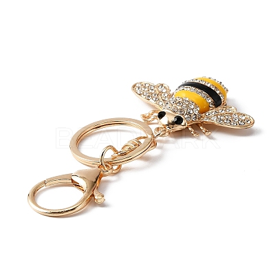Enamel Bumble Bee Keychains LS-KEYC-WH0027-89A-1