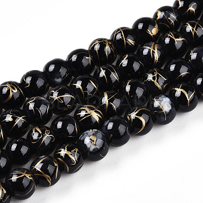 Baking Paint Glass Beads X1-DGLA-N003-6mm-B10-1
