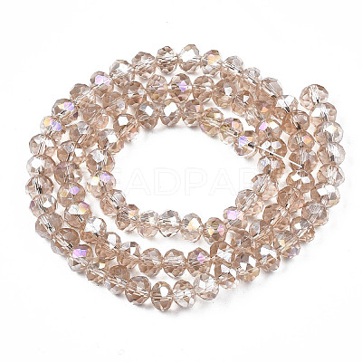 Electroplate Glass Beads Strands EGLA-A034-T1mm-B24-1
