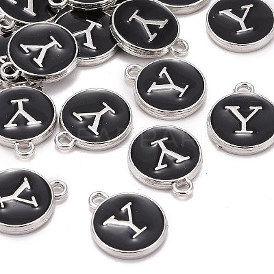 Platinum Plated Alloy Charms LS-ENAM-S118-02Y-P-1