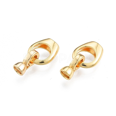Brass Fold Over Clasps X-KK-A165-01G-1