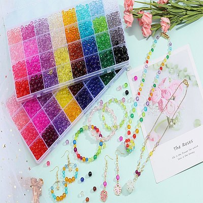 1280Pcs 32 Colors Transparent Acrylic Beads TACR-SZ0001-20B-1