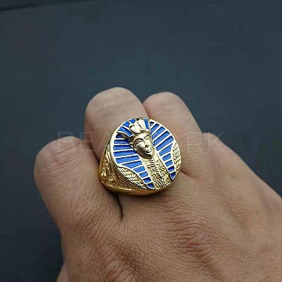 304 Stainless Steel and Enamel Finger Rings for Men FS-WGE3B17-06-1
