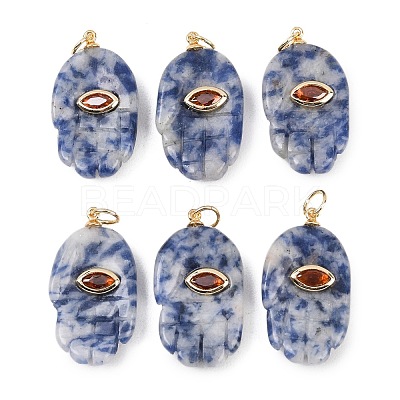 Natural Blue Spot Jasper Pendants G-Z134-05D-1