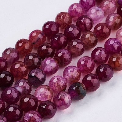 Natural Agate Round Beads Strand X-G-L084-10mm-59-1