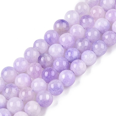 Dyed Natural White Jade Beads Strands G-T138-6mm-210-10-1