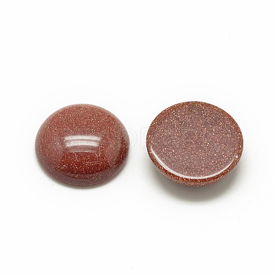 Synthetic Goldstone Cabochons G-R416-6mm-47-1